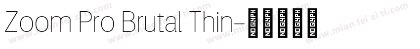 Zoom Pro Brutal Thin字体转换